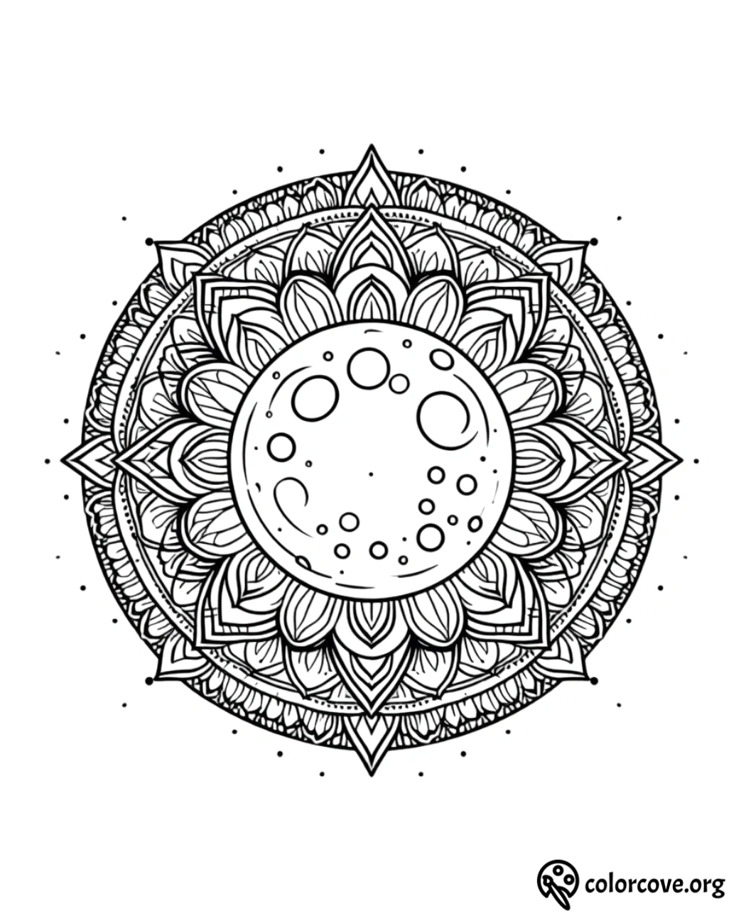 a black and white mandala