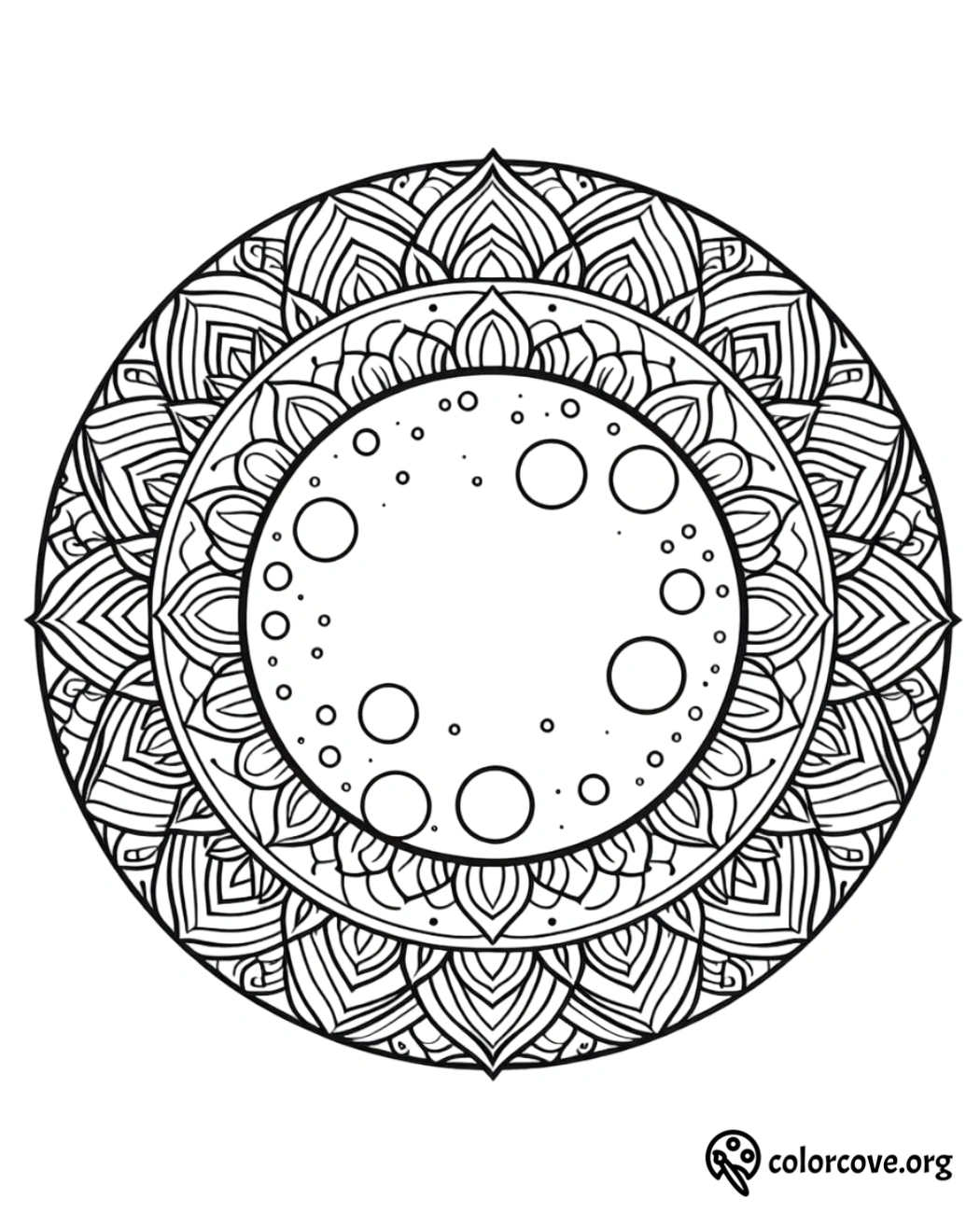 a black and white circular pattern