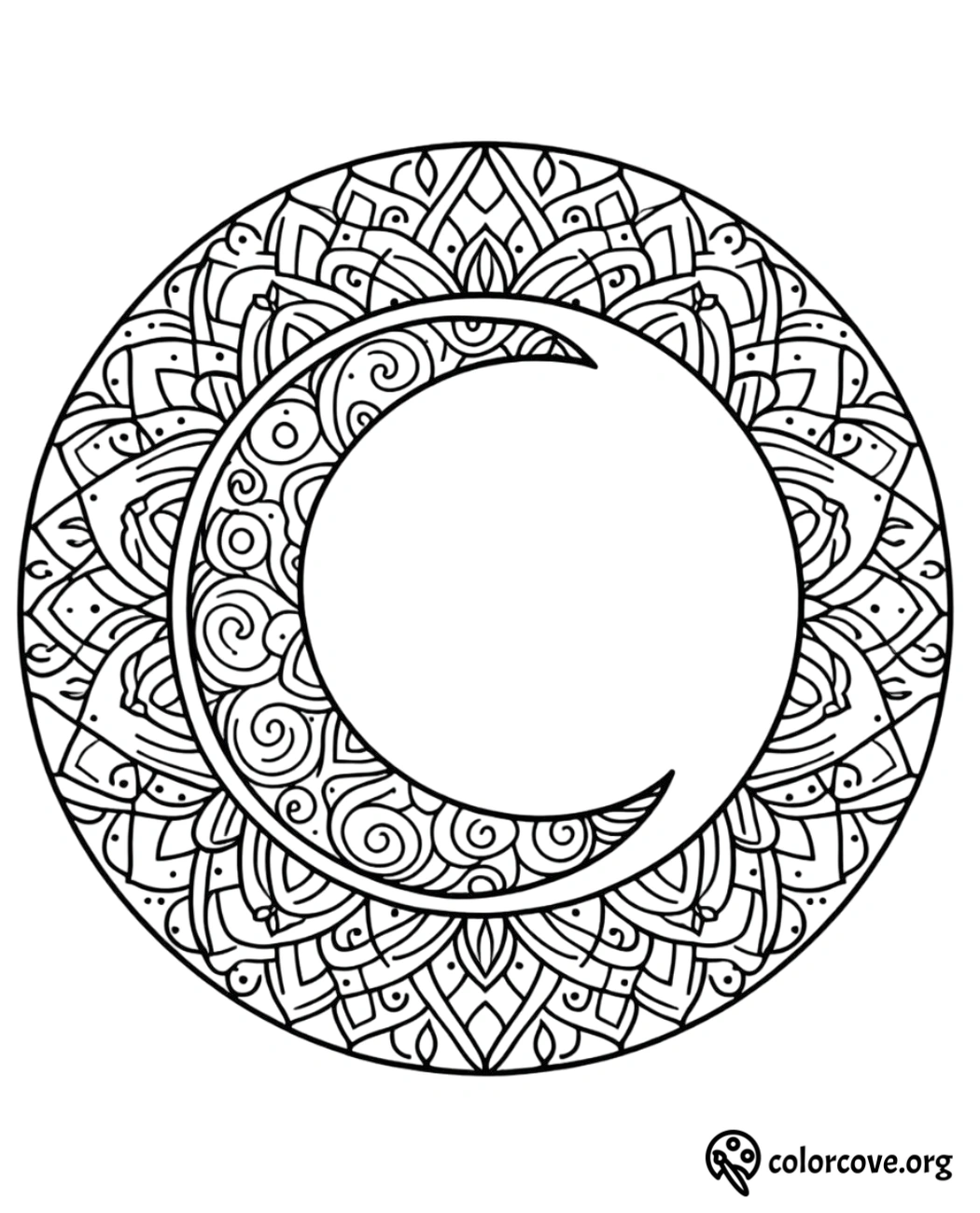 a black and white circular design