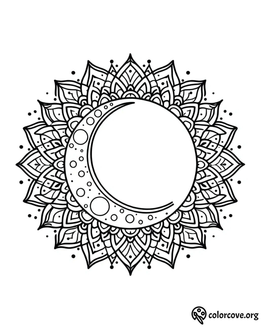 22 Free Moon Mandala Coloring Pages – The Color Cove