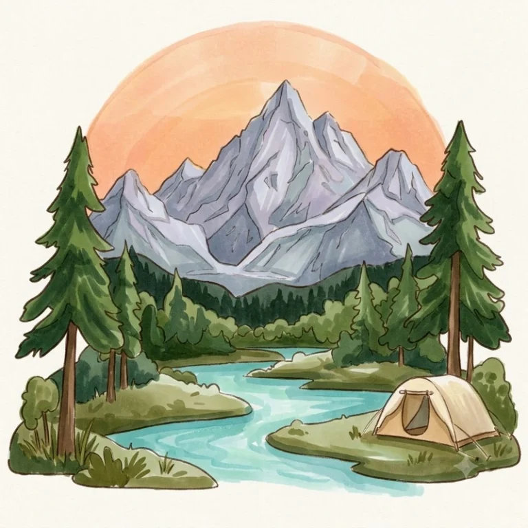 25 Mountain Coloring Pages: Scenic Peaks & Alpine Escapes