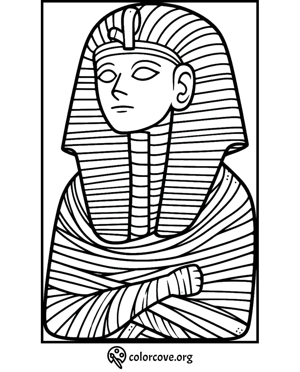 Ancient Egyptian Pharaoh Coloring Page, Printable for Kids and Adults from ColorCove.org