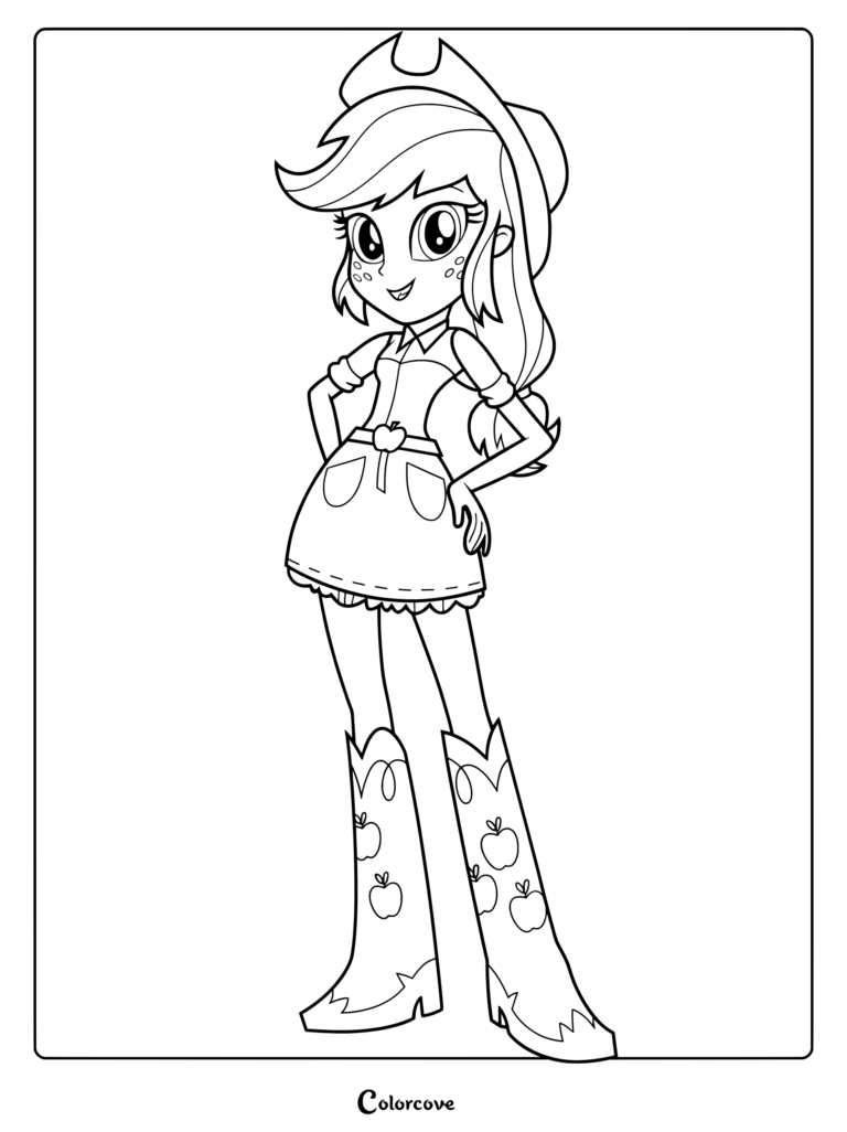 Coloriage d'Applejack de My Little Pony Equestria Girls