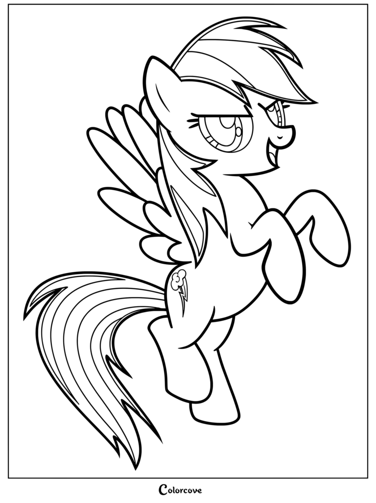 Coloriage de Rainbow Dash