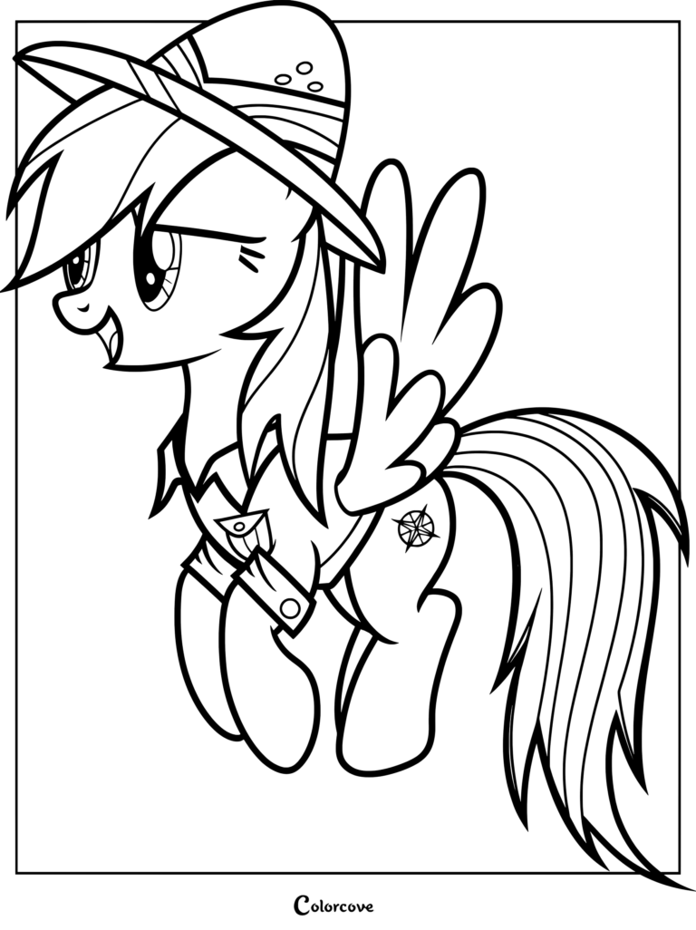 Coloriage de Daring Do, l'aventurière pégase et auteure de My Little Pony