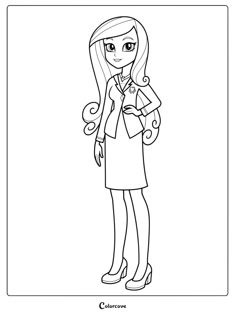Coloriage de la Doyenne Cadance de My Little Pony Equestria Girls