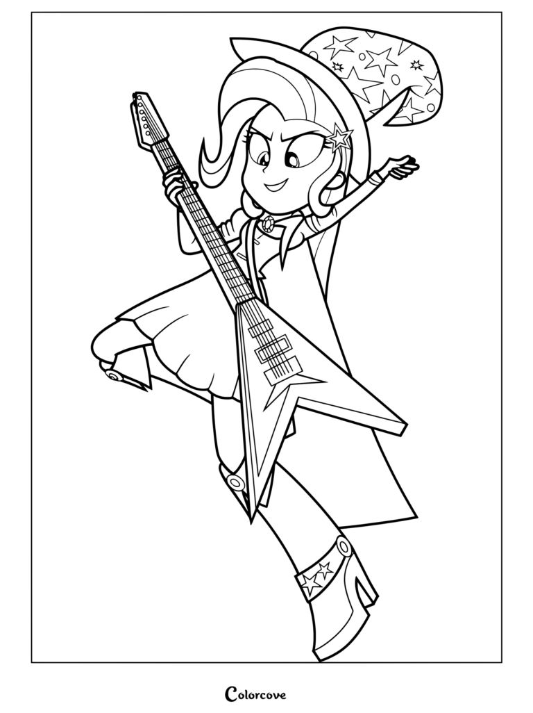 Coloriage de Trixie Lulamoon de My Little Pony Equestria Girls