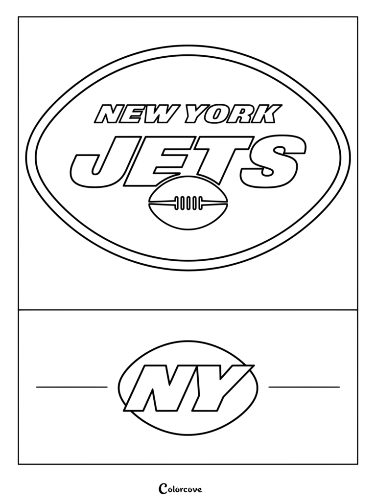Dibujo de New York Jets con logotipos de equipos de la NFL.