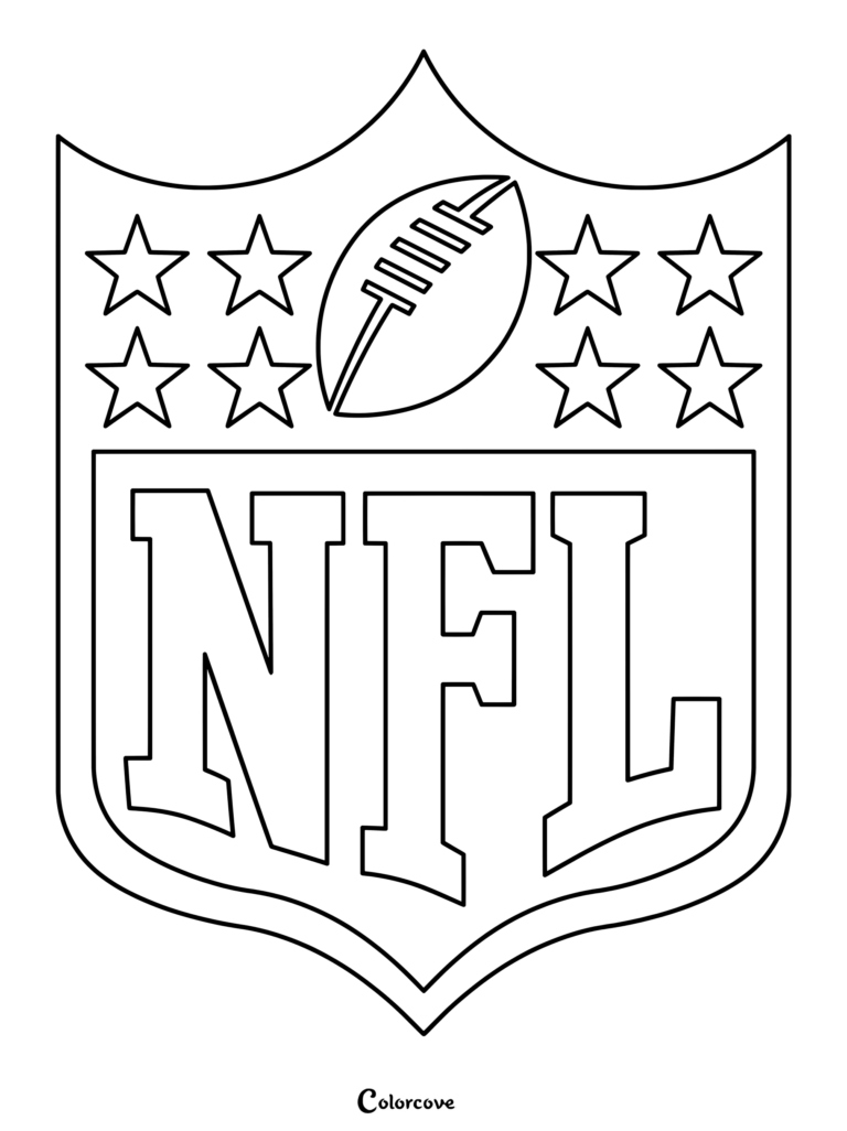 Un dibujo de la NFL con el logotipo oficial.