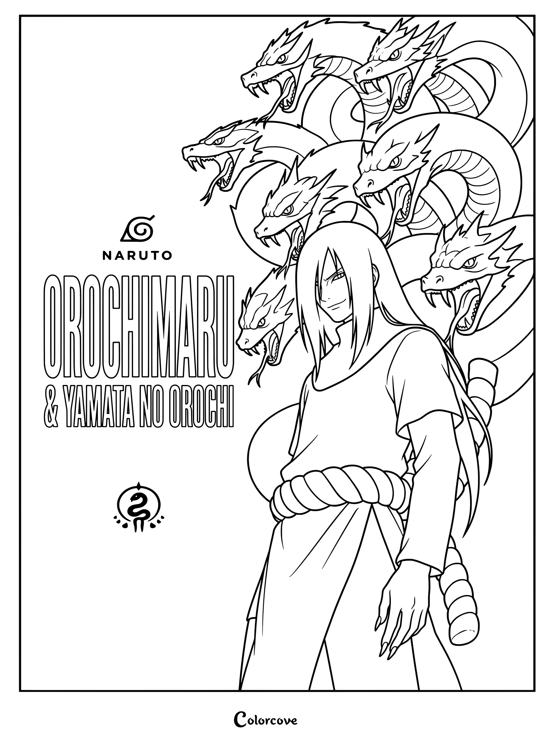 Coloriage de Sasuke Uchiwa de Naruto Shippuden avec son Susanoo violet