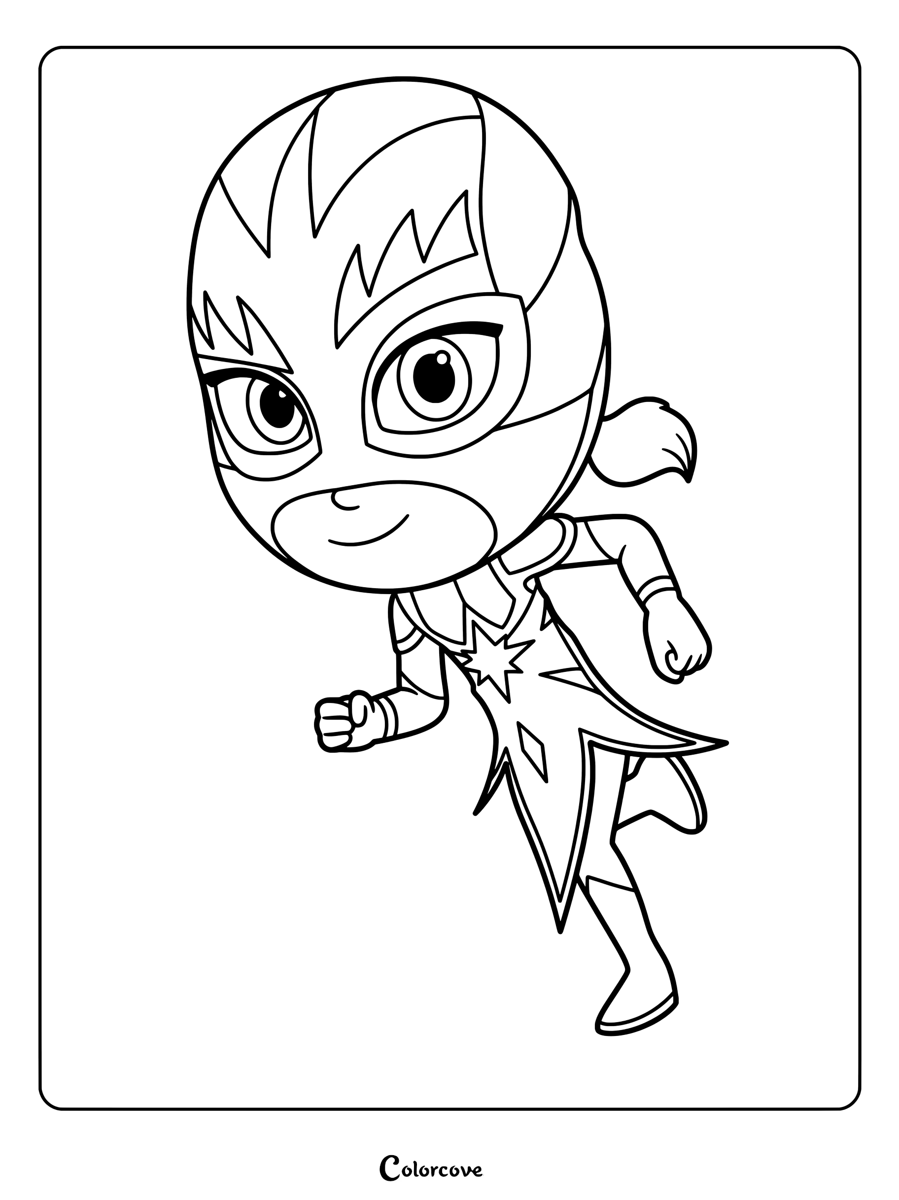 Dibujo para colorear de Lilyfay, la hada espacial de la serie animada PJ Masks Power Heroes
