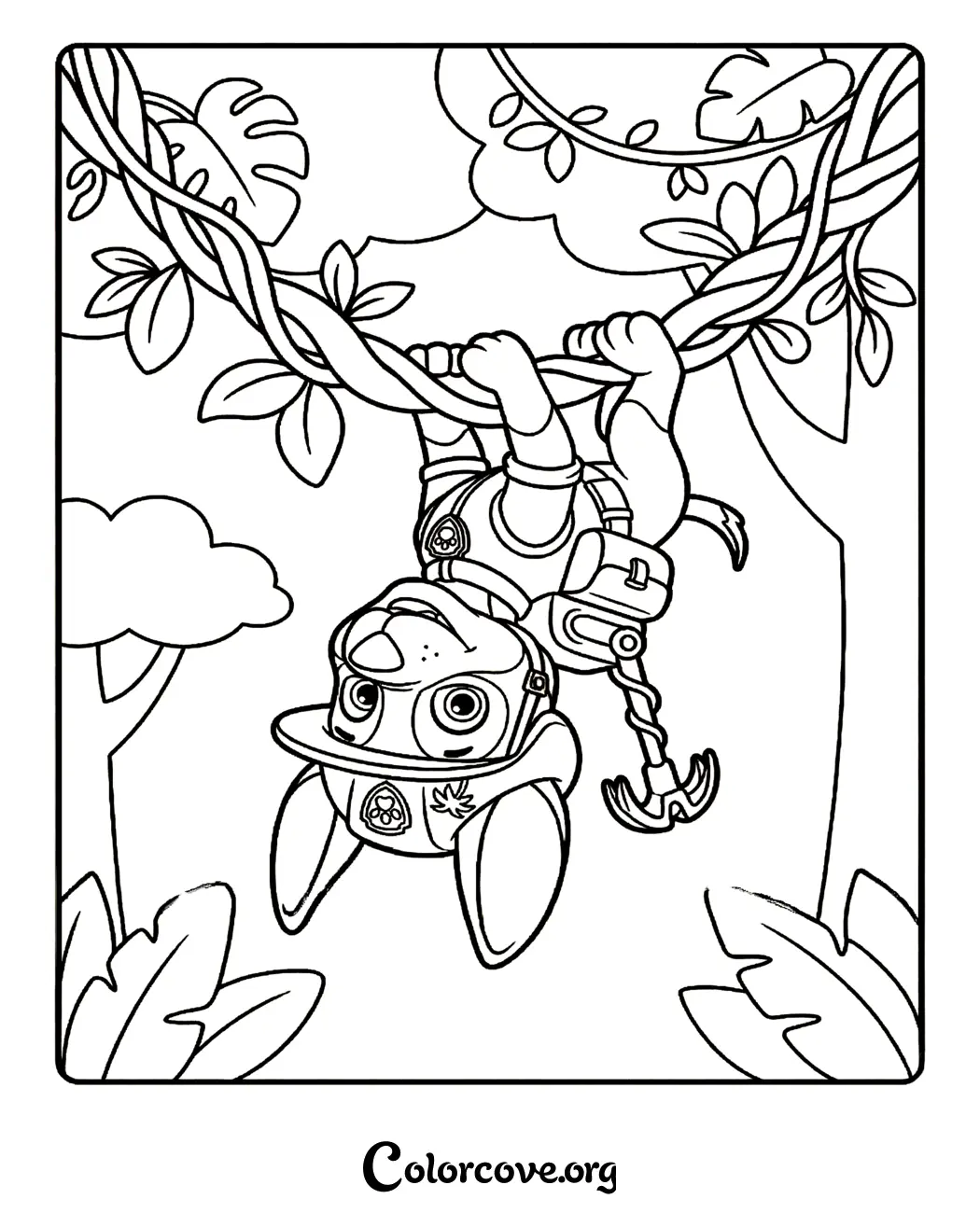 Join Marshall on an exciting jungle adventure with this free printable Paw Patrol coloring page. Download and print this fun activity for kids in seconds to keep your little hero entertained.
