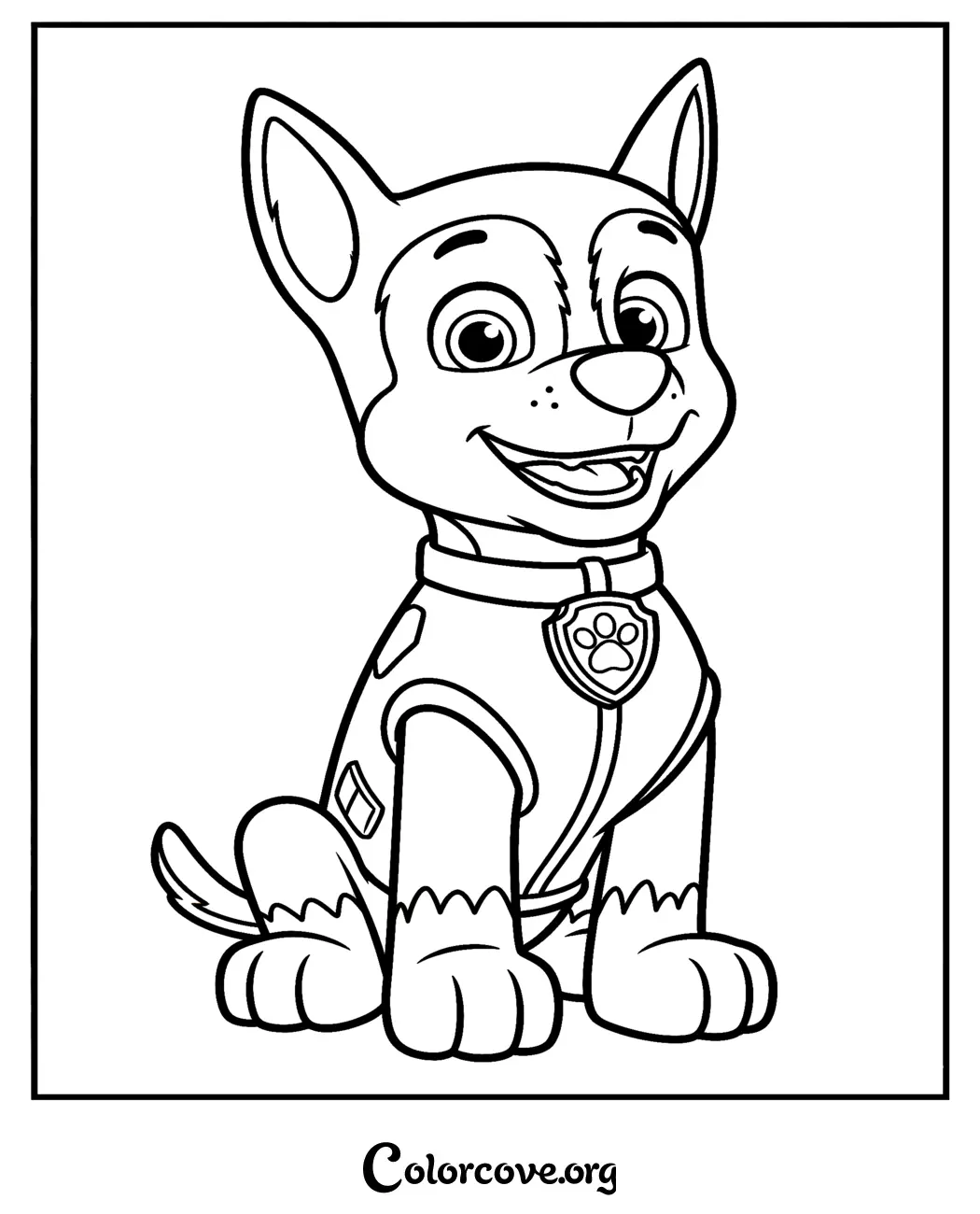 Bring the adventure home with this free, easy-to-print Chase Paw Patrol coloring page. It's the perfect creative activity for toddlers and preschoolers who love their favorite pups.