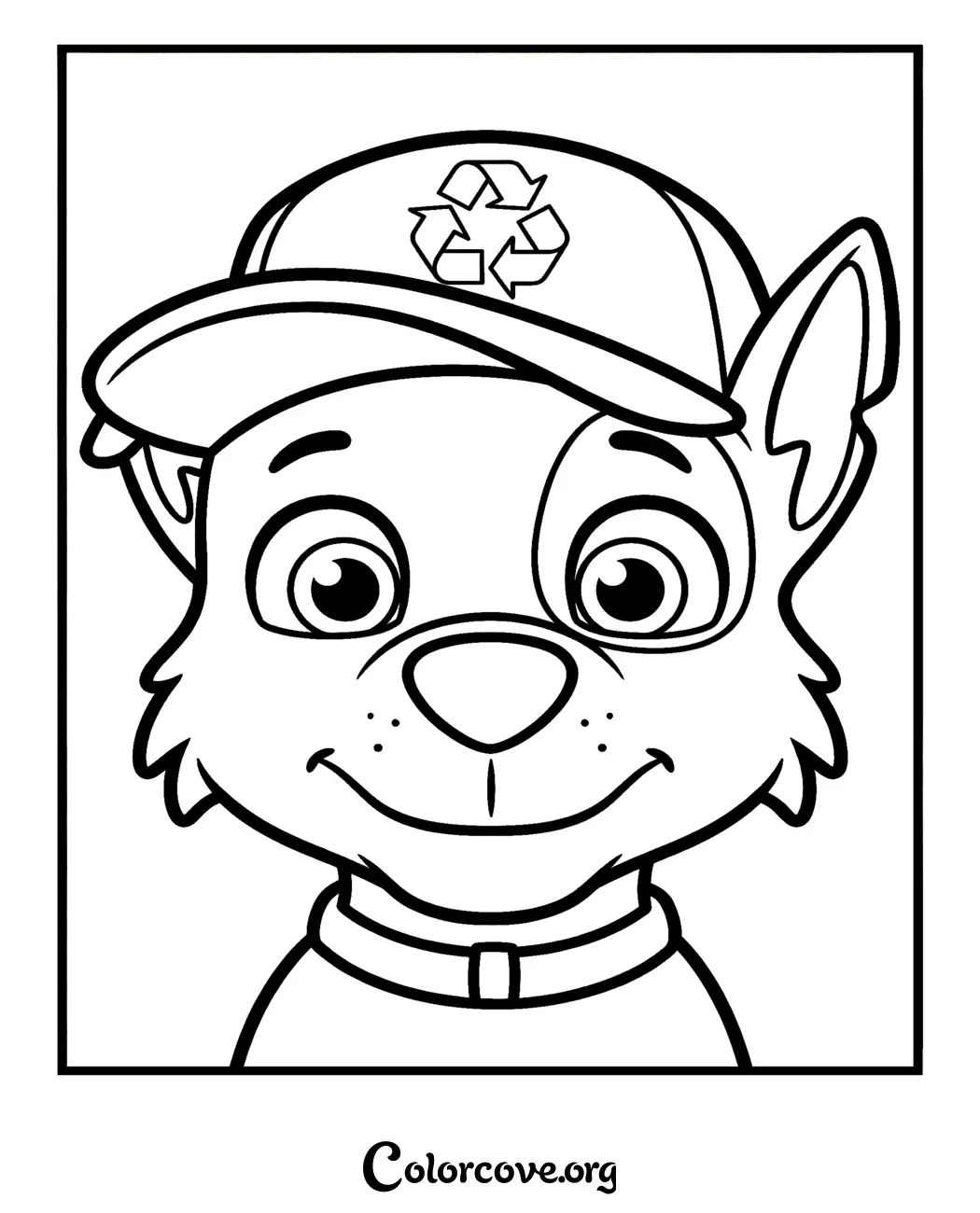 Download and print this fun Rocky Paw Patrol coloring page instantly. Perfect for young fans of the show who love the recycling pup!