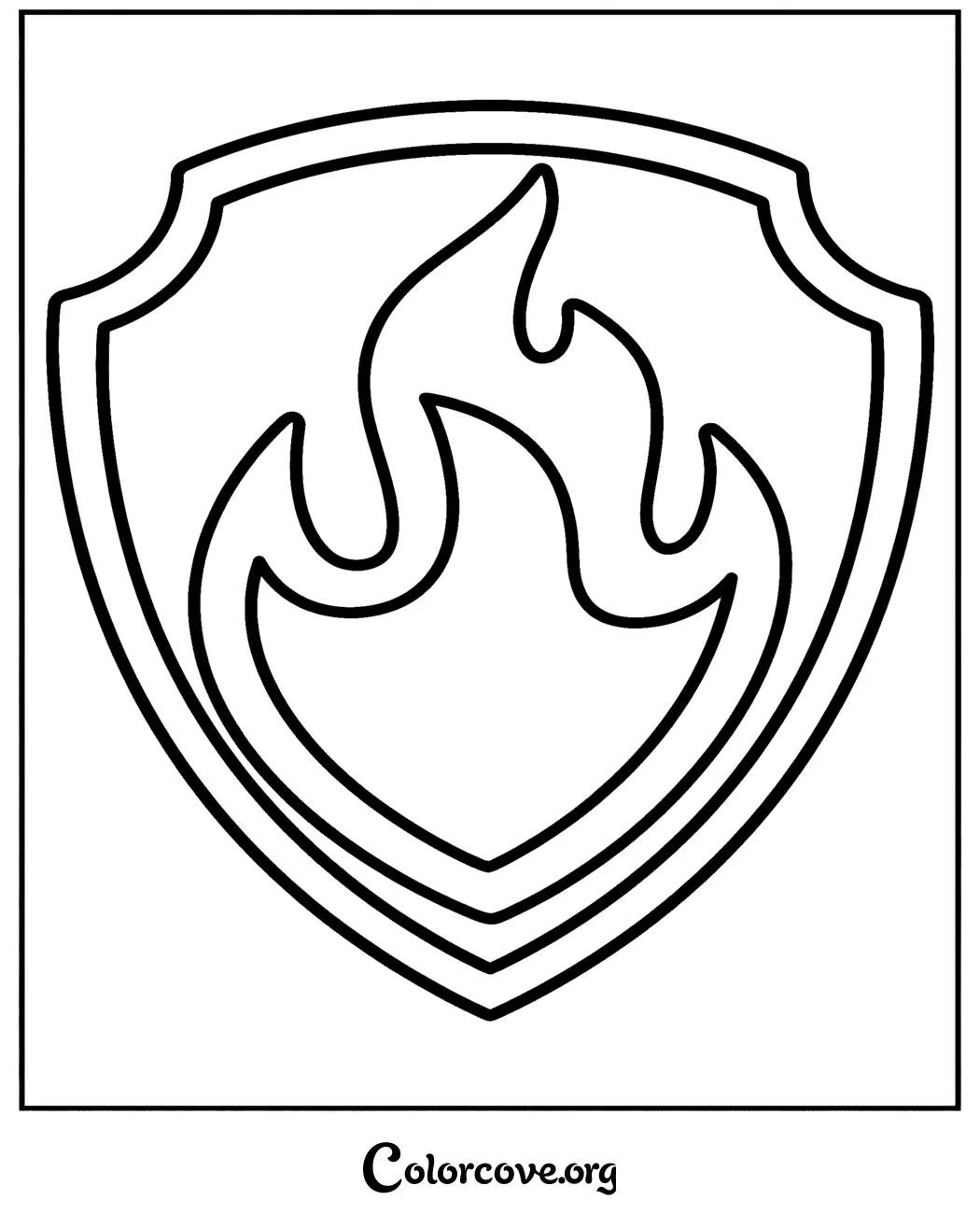 Bring the brave Marshall to life with this free printable Paw Patrol fire badge coloring page. Perfect for kids, you can print this fun activity in seconds and let the coloring adventure begin.