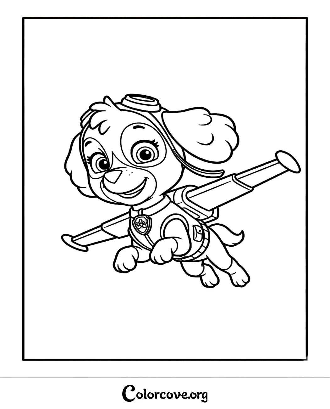 Join your favorite aerial pup on a new adventure with this high-quality Skye Paw Patrol coloring page. It is free to download and ready to print for hours of creative fun!