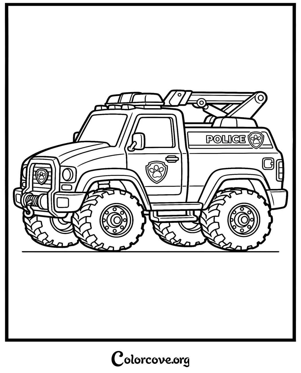 Bring Chase's iconic police truck to life with this fun Paw Patrol coloring page. It is perfect for young fans to print instantly and enjoy at home.