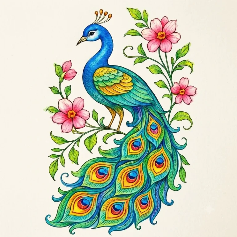 39 coloriages Paon : art majestueux pour se détendre