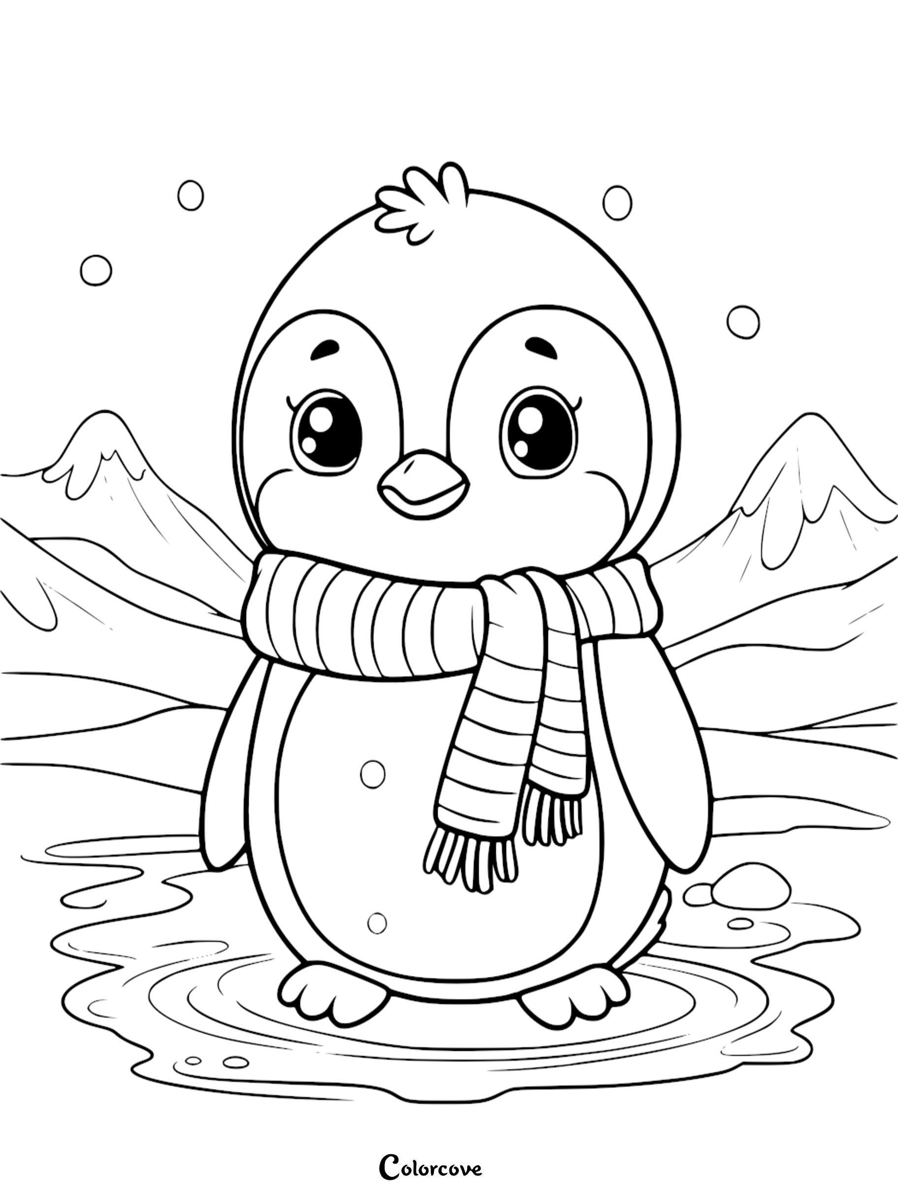 Free Printable Penguin Coloring Pages
