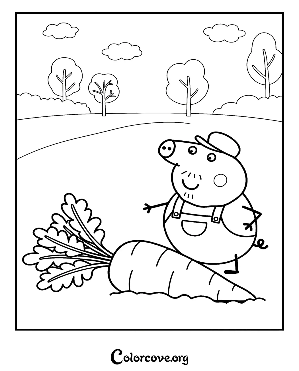 Bring this fun garden scene to life with our free Grandpa Pig coloring page. Print this Peppa Pig inspired activity in seconds for hours of creative fun at home.