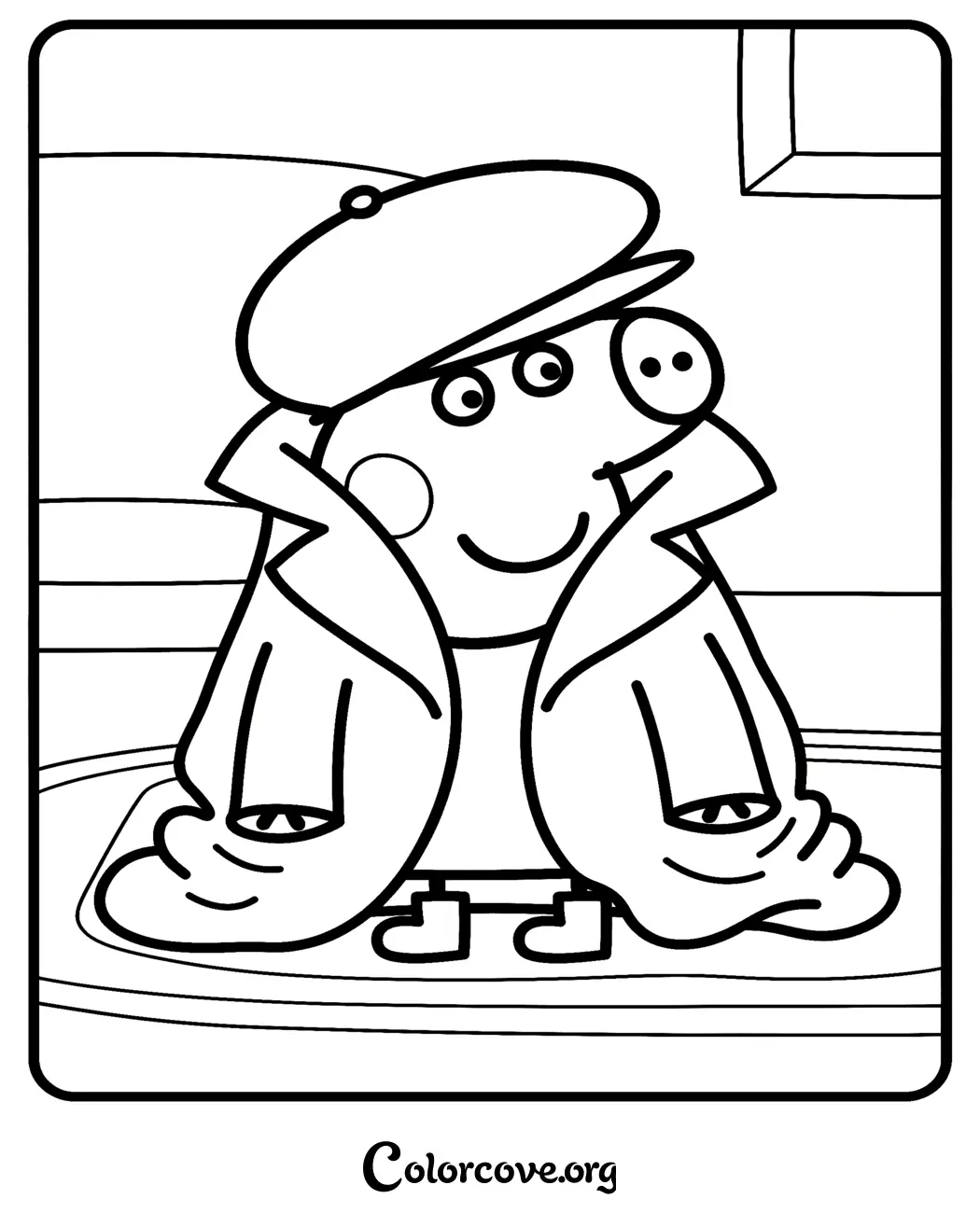 Join the mystery with this fun Detective Peppa Pig coloring page! Simply download and print this free activity sheet for hours of creative fun for your little ones.