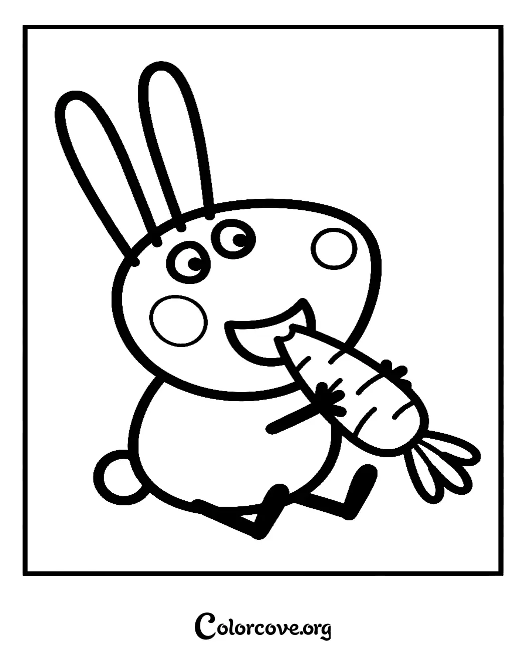 Download and print this fun Richard Rabbit coloring page for your little Peppa Pig fan. It is a perfect, easy-to-color activity for kids that you can print in seconds!