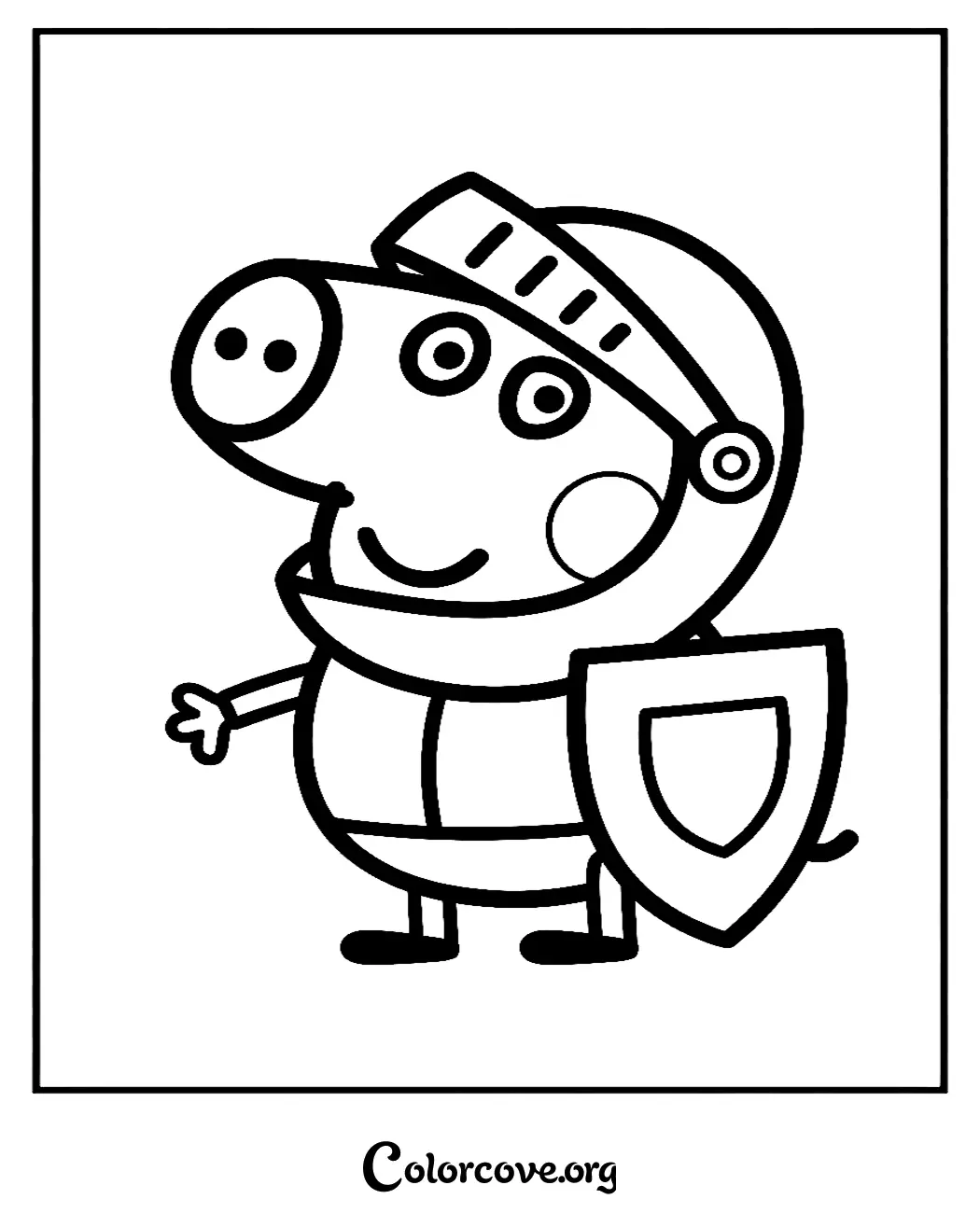 Spark your child's imagination with this fun Knight Peppa Pig coloring page! Simply download and print this free activity for an instant creative adventure.