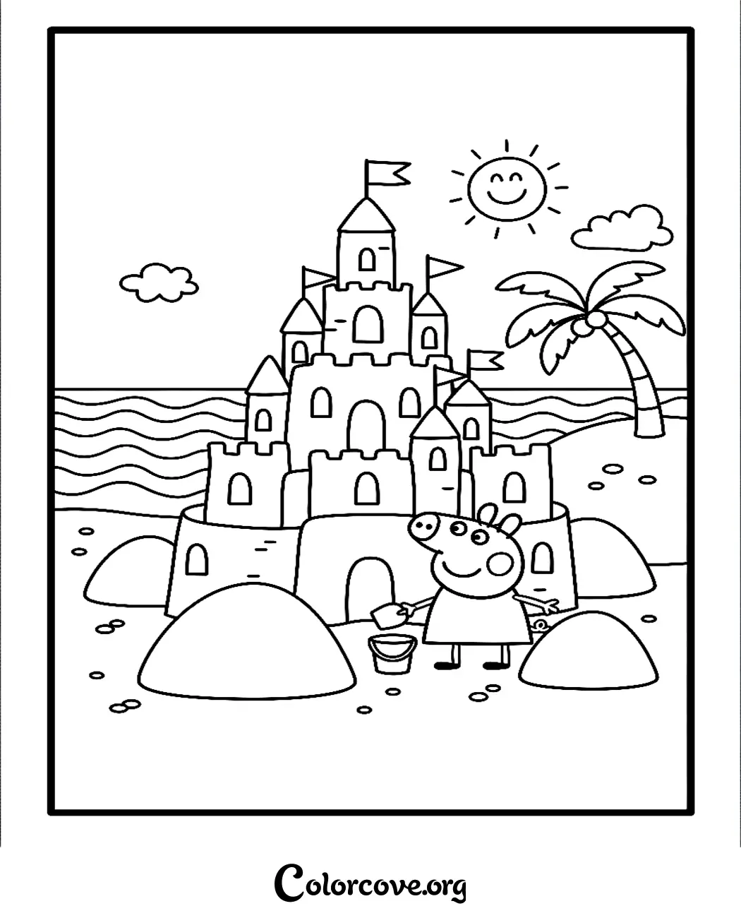 Bring summer fun to life with this delightful Peppa Pig coloring page! Simply download and print this free activity sheet to enjoy a creative beach day adventure with your little one.
