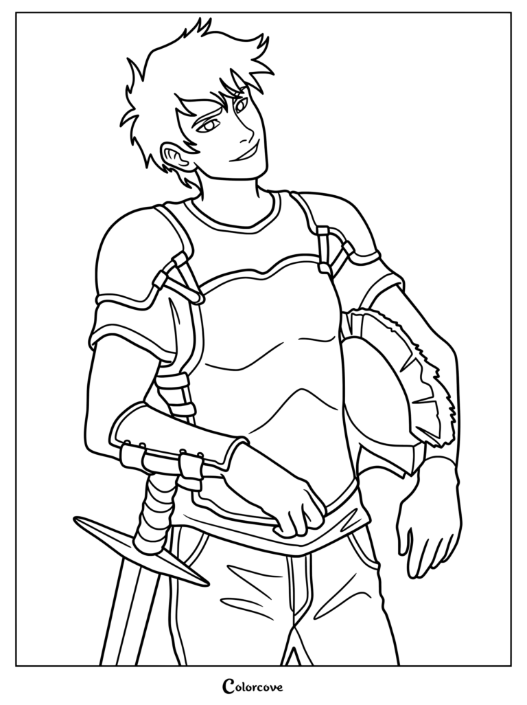 Percy Jackson from Percy Jackson and the Olympians Rick Riordan’s official art by Viria coloring page