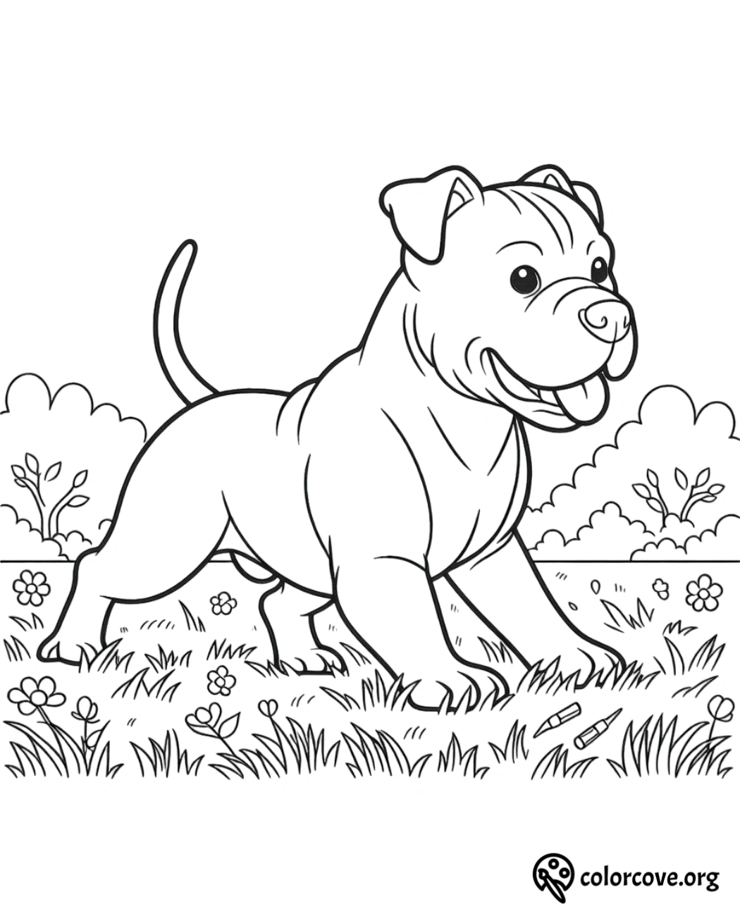 a cartoon of a dog