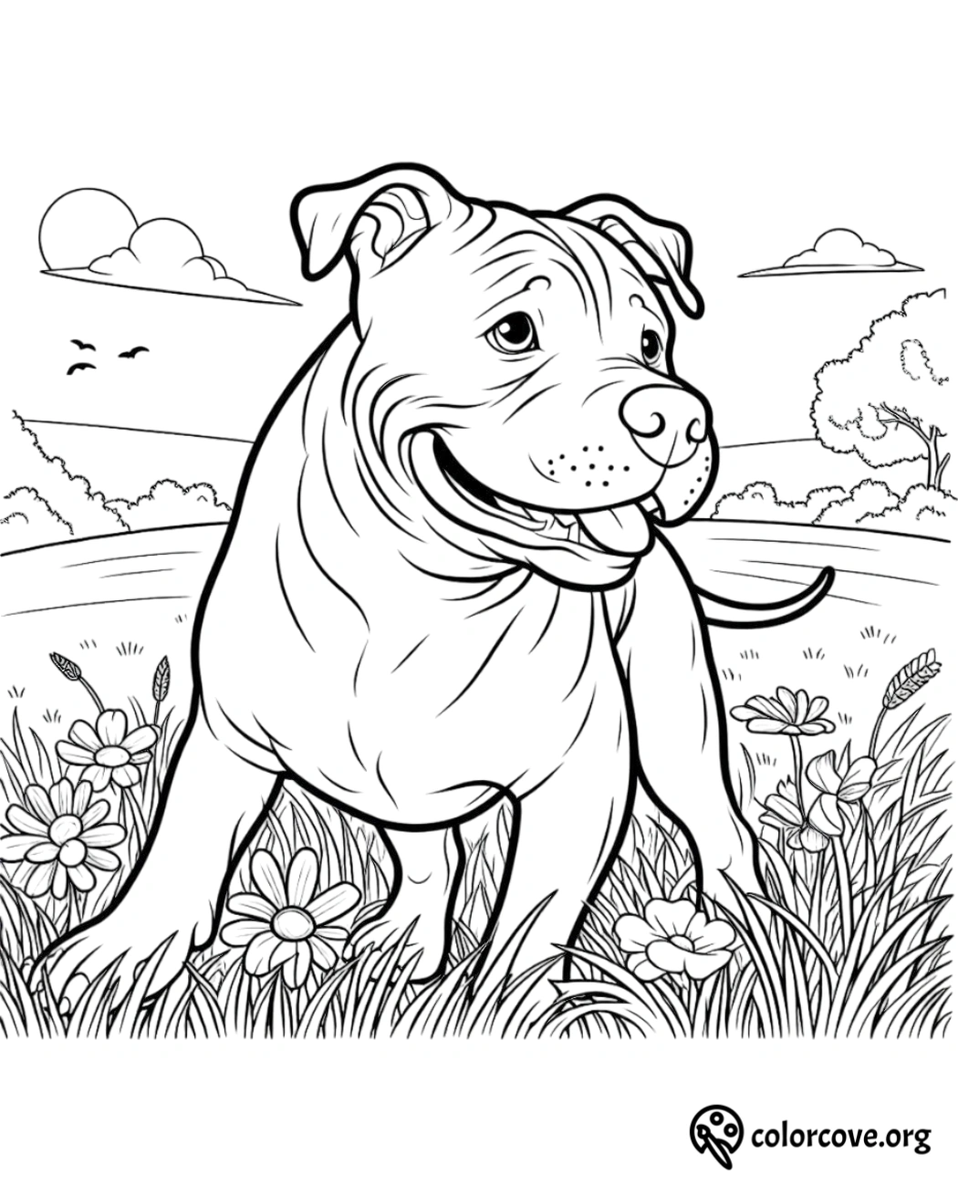 25 Free Pitbull Coloring Pages