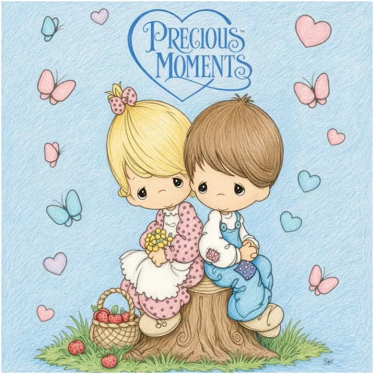 50 Dibujos de Precious Moments para Colorear