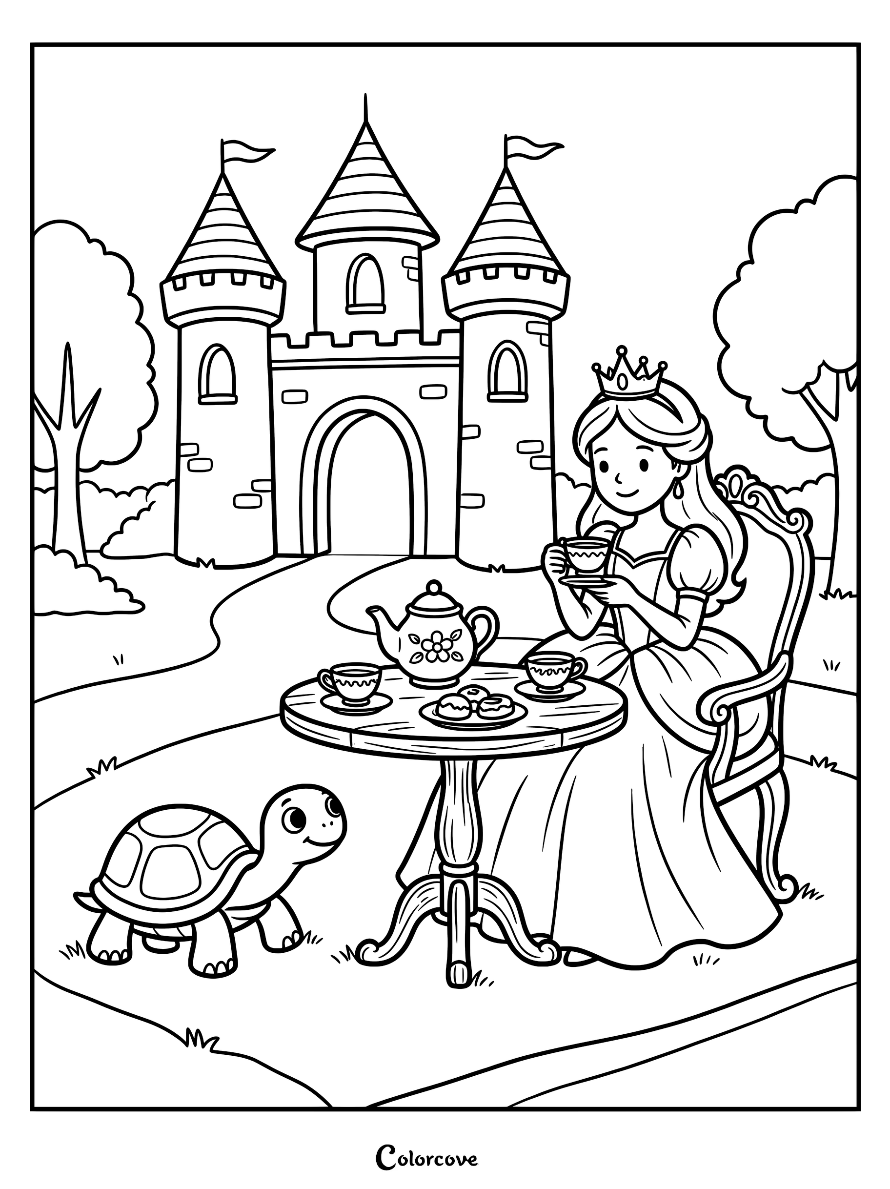 28 Cute Princess Castle Coloring Pages Magical Art Fun ColorCove