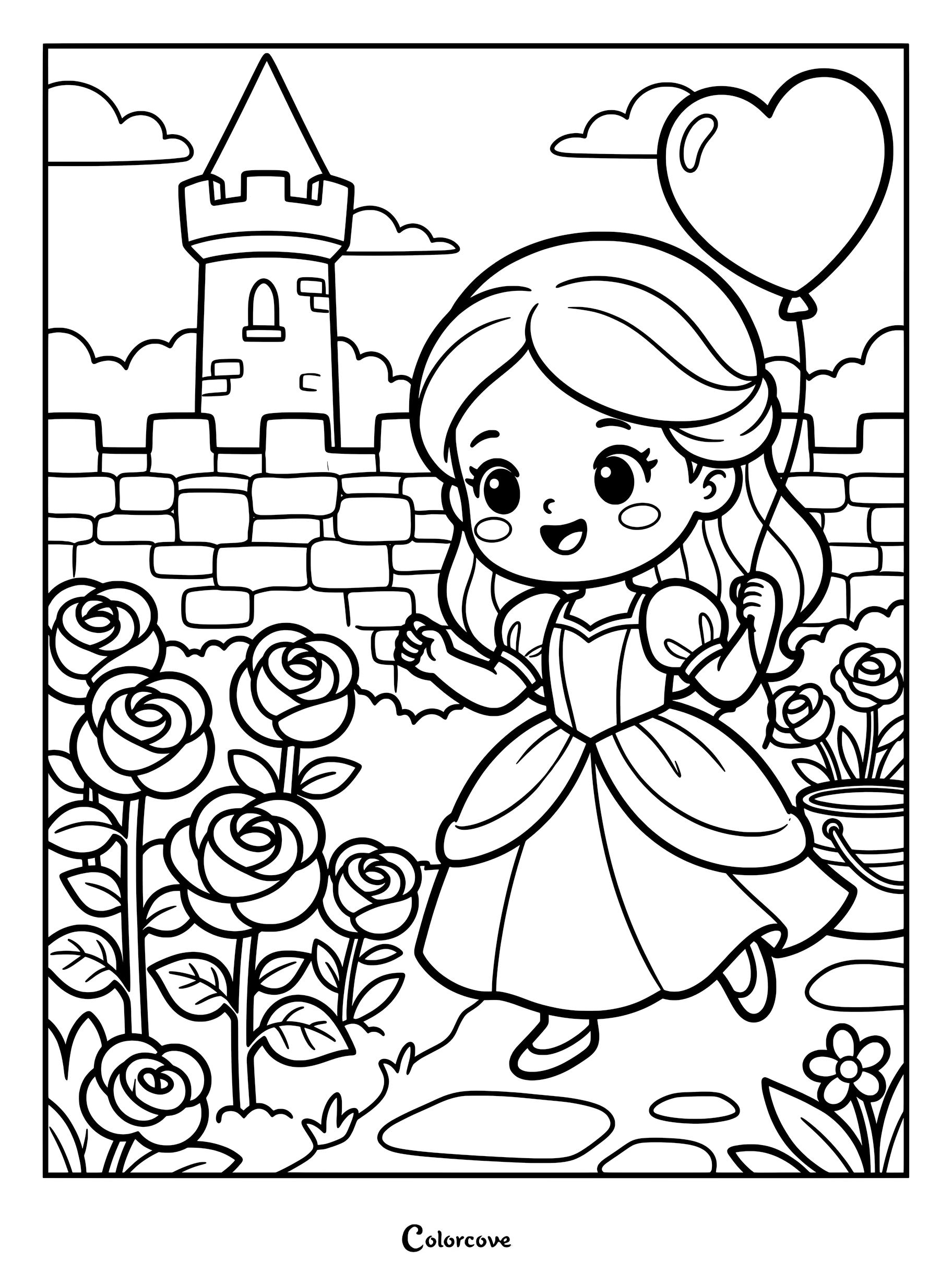 Princess Castle Coloring Pages