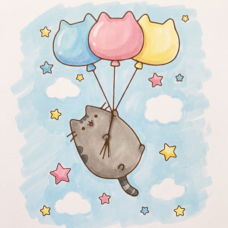 50 Pusheen Coloring Pages: Printable Cute Kawaii Art