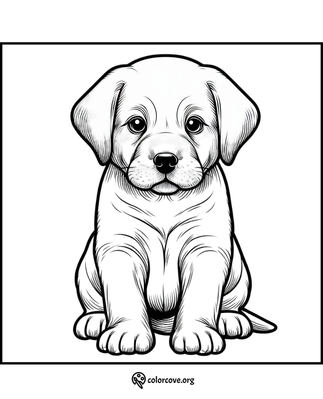 a drawing of a puppy