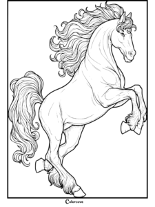 24 Free Realistic Horse Coloring Pages