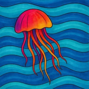 50 Relaxing Jellyfish Coloring Pages: Dive into Deep Sea Zen