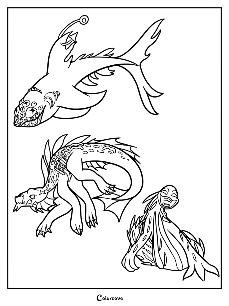 Page de coloriage Roblox Pressure mettant en scène Eyefestation, Abomination et Good People.