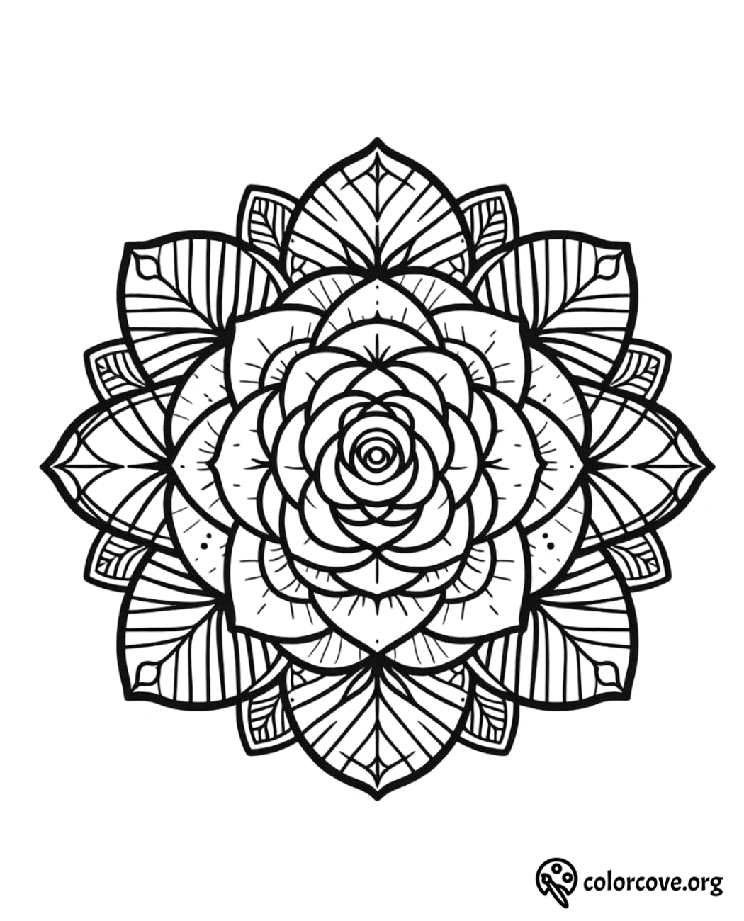 a black and white drawing of a flower