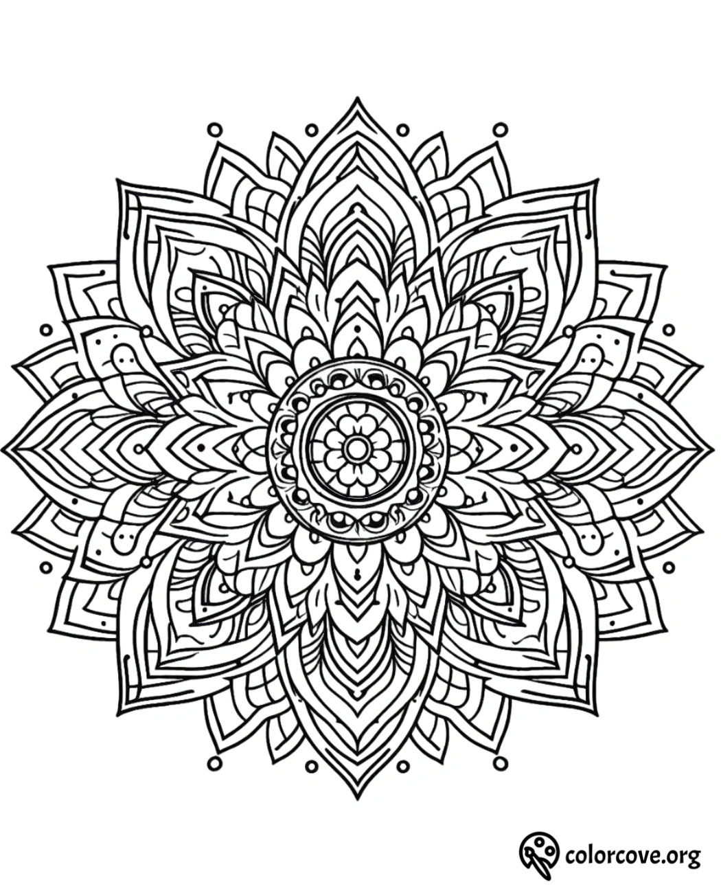 a black and white mandala