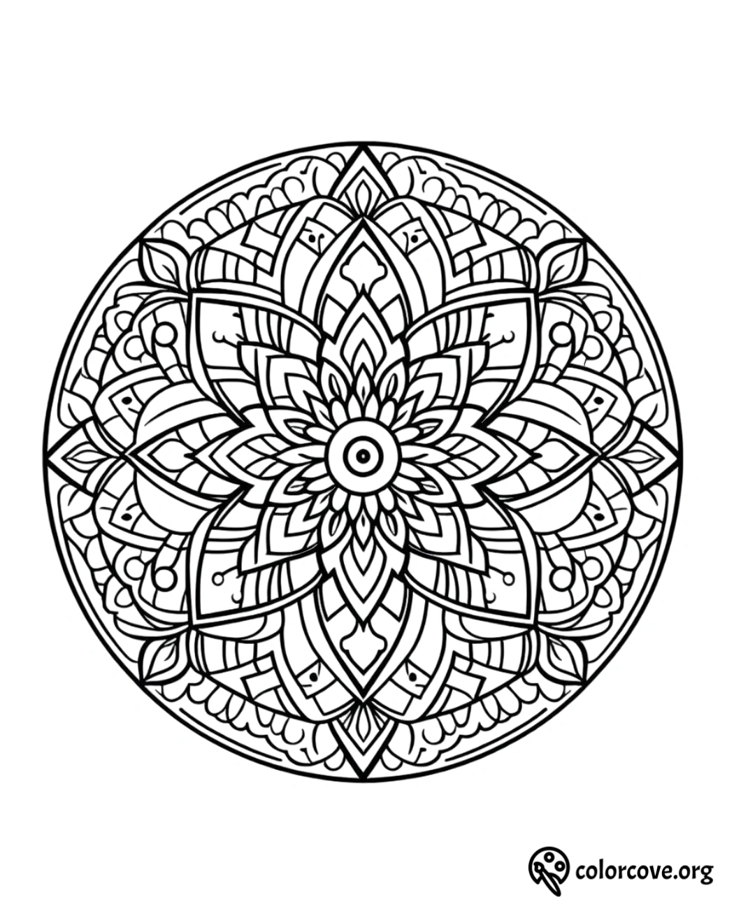 a black and white circular pattern