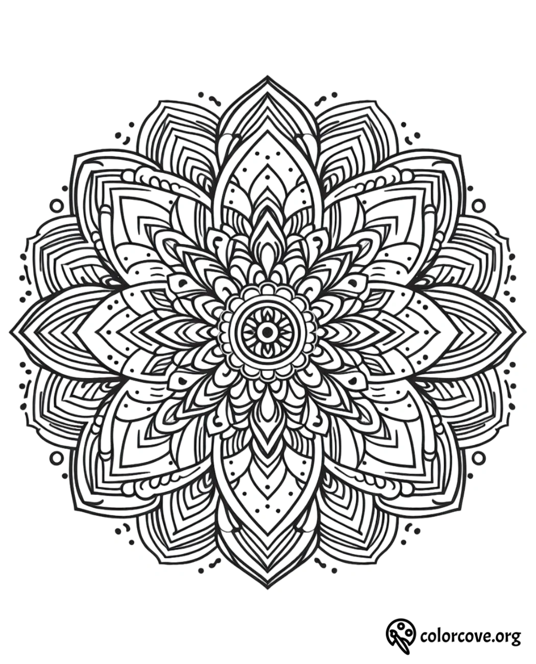 a black and white mandala