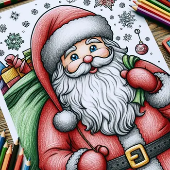 24 Free Santa Coloring Pages