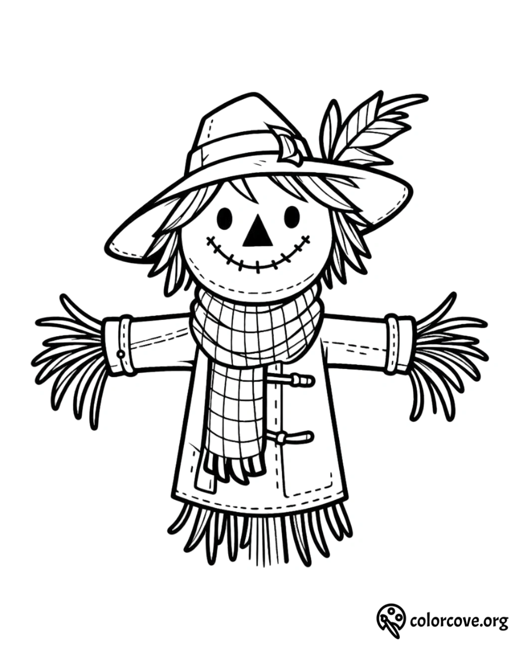 Scarecrow Coloring Pages Free Printable (1)