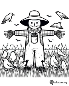 Scarecrow Coloring Pages Free Printable (10)