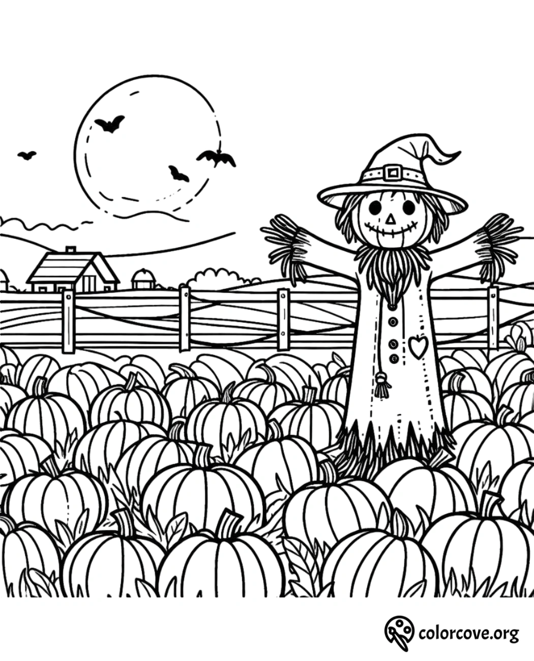 Scarecrow Coloring Pages Free Printable (12)