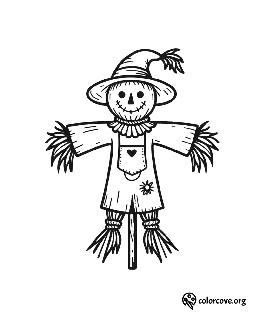 Scarecrow Coloring Pages Free Printable (17)