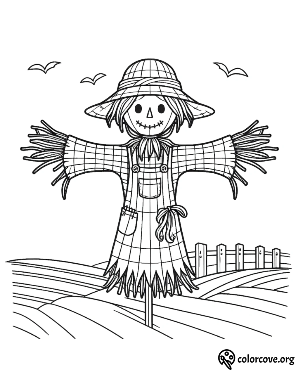 Scarecrow Coloring Pages Free Printable (18)