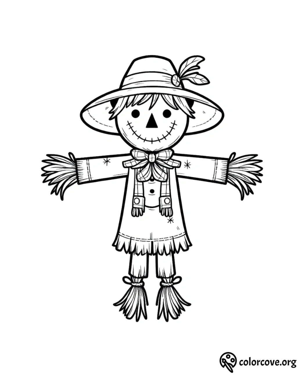 Scarecrow Coloring Pages Free Printable (2)